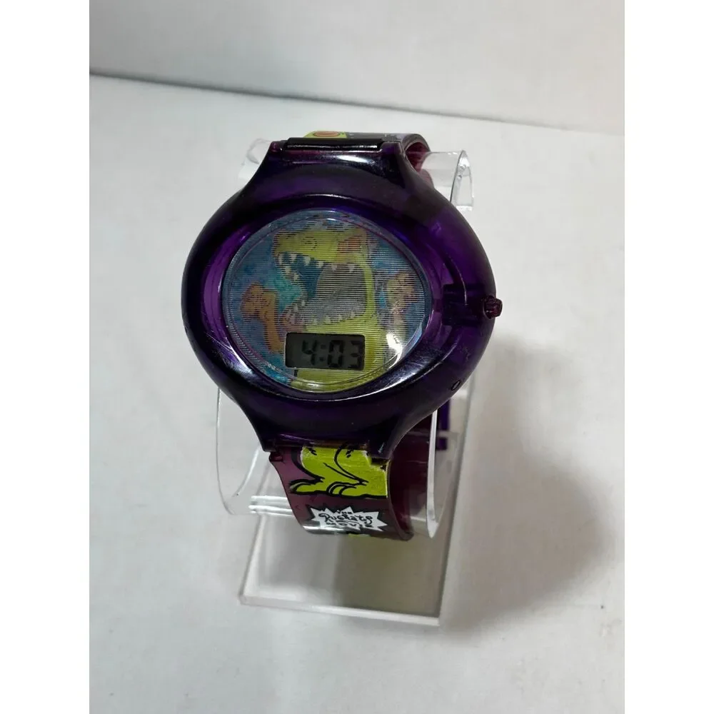 VTG Reptar Rugrats Movie 1998 Y2K digital watch, working